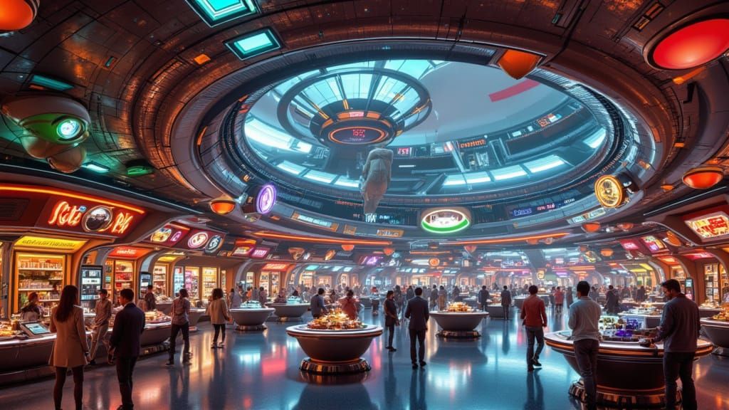 Alien Business District in Googie Style