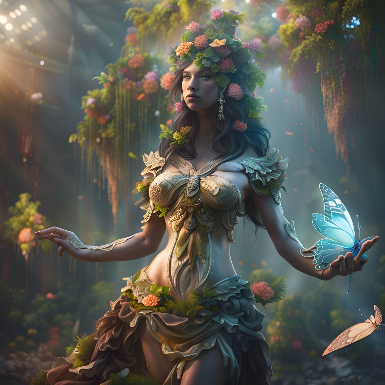 Geodesic Dome with Waterfall and Butterfly Sanctuary