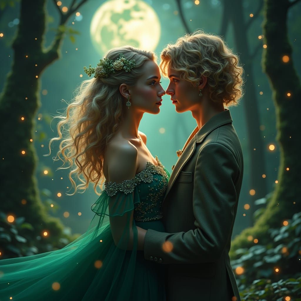 Enchanted Forest Encounter: A Digital Painting