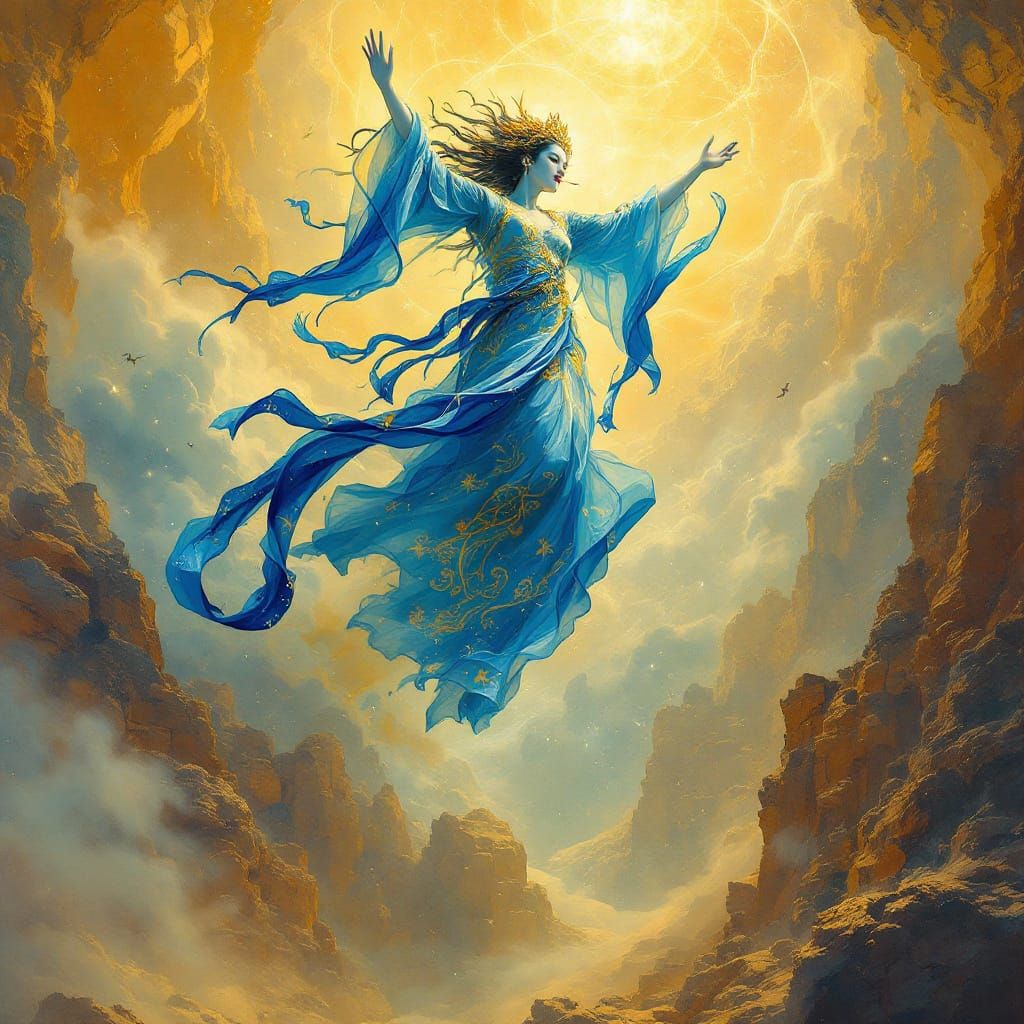 Celestial Goddess Descends Over Dunhuang in Classical Chines...