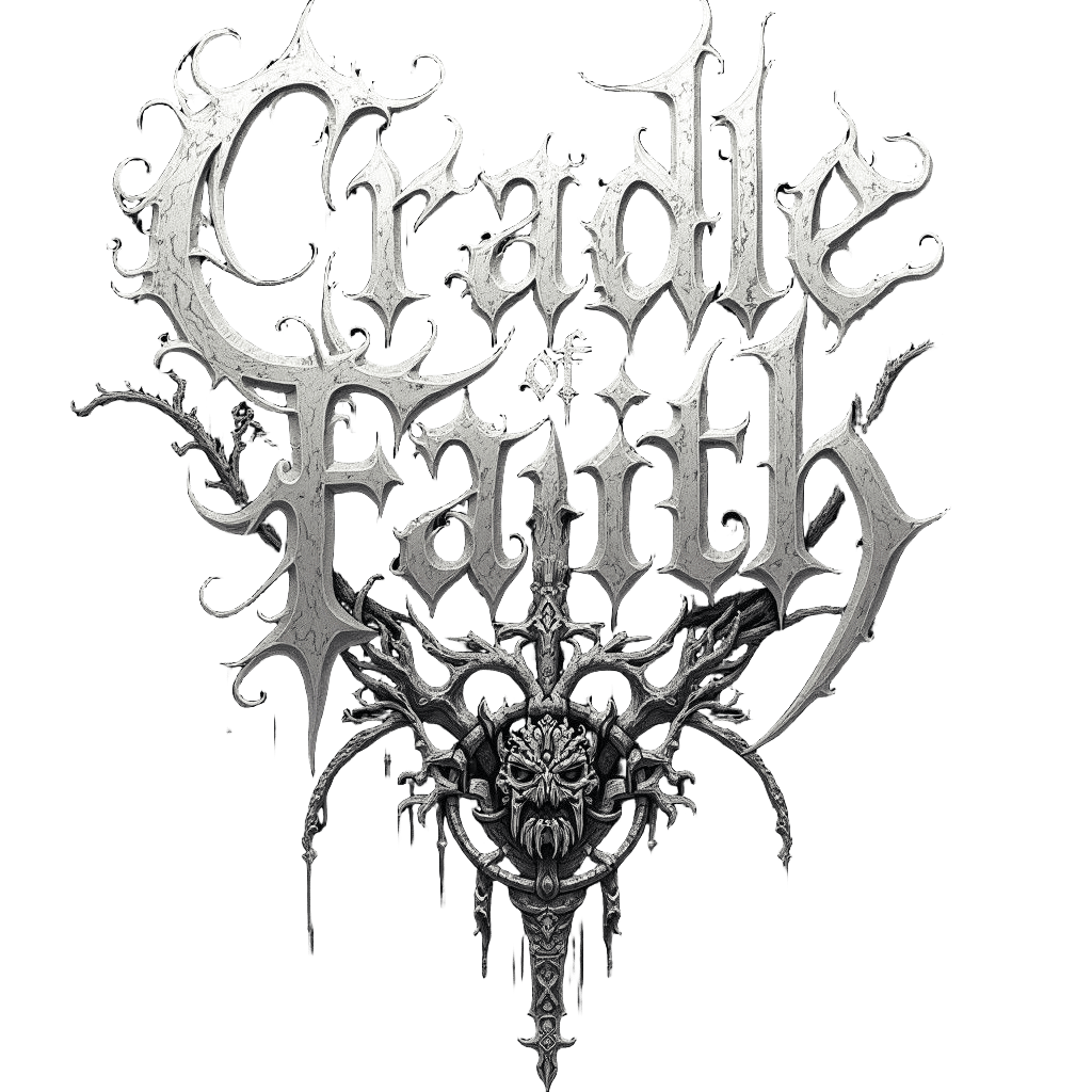 Black Metal Logo for Cradle Of Faith Band