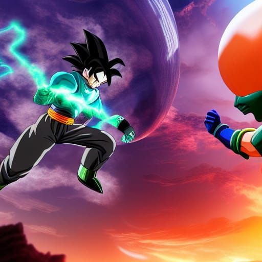 Detailed Dragon Ball Z Matte Painting in 8K