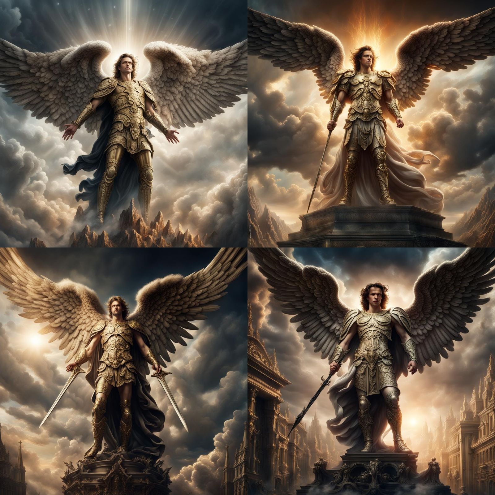 Archangel Michael Casts Lucifer: Epic Digital Painting