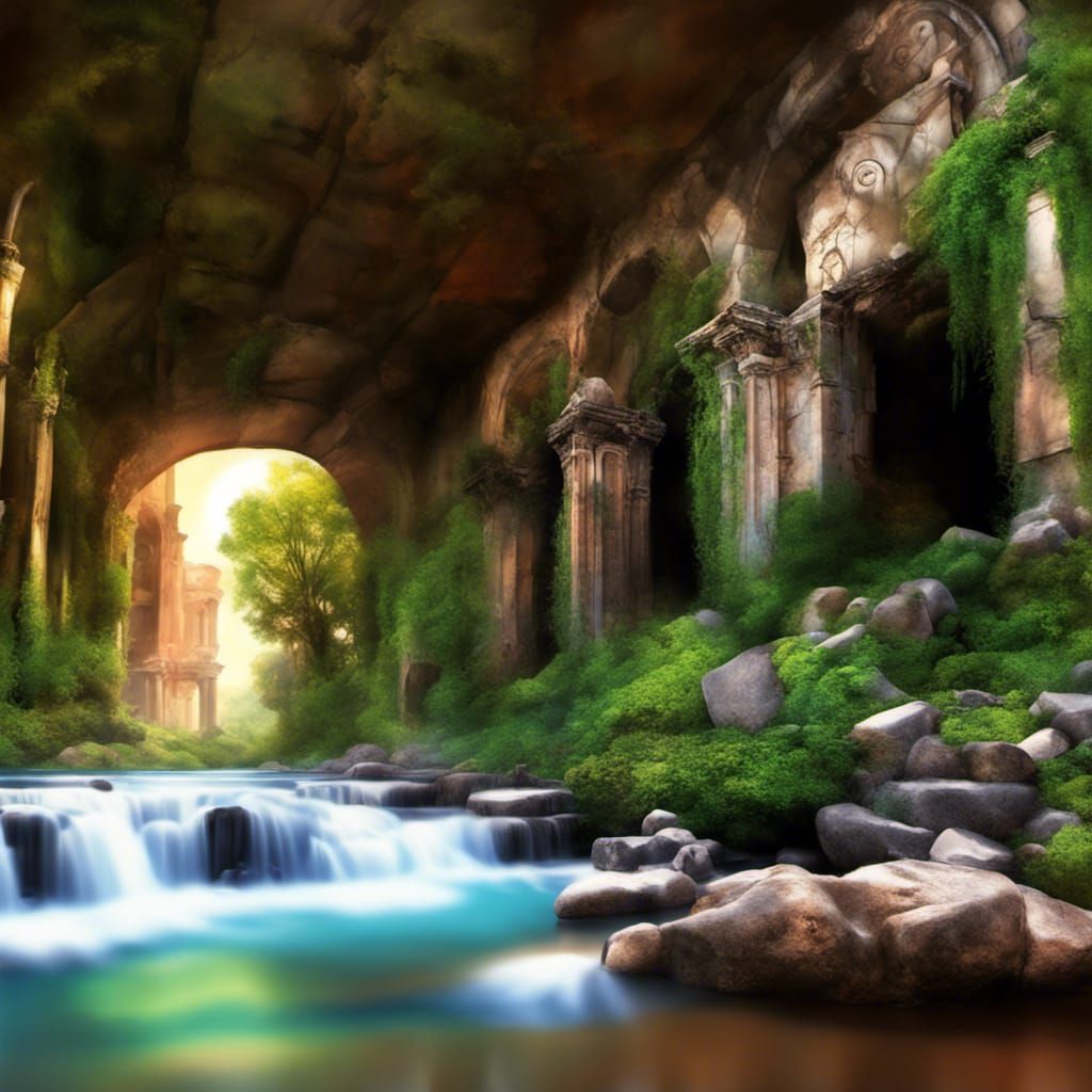 Ancient Ruins at the Chedworth Roman Villa