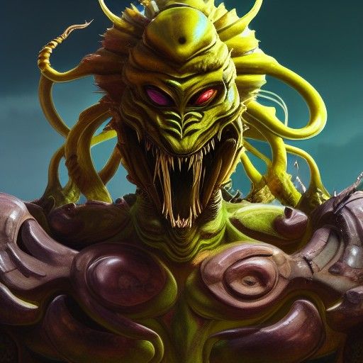 Shiva Venom Samus Aran Portrait in Hyperrealism