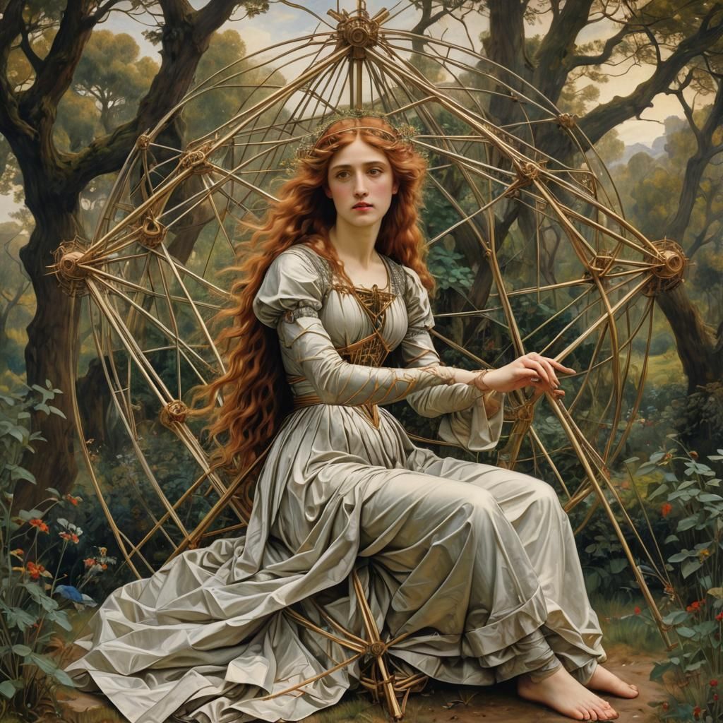 Tensegrity Singularity in Pre-Raphaelite Style