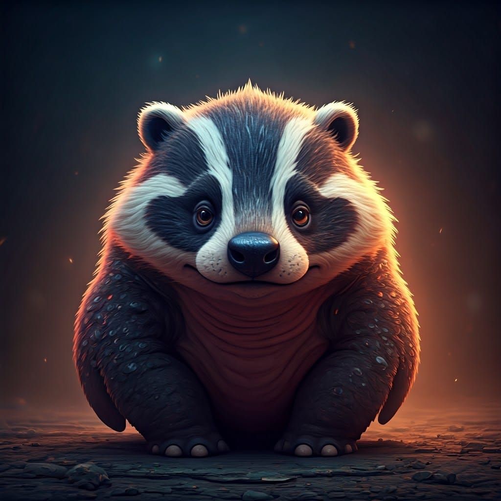 Badger Rhino Flamingo Hybrid Creature Concept Art