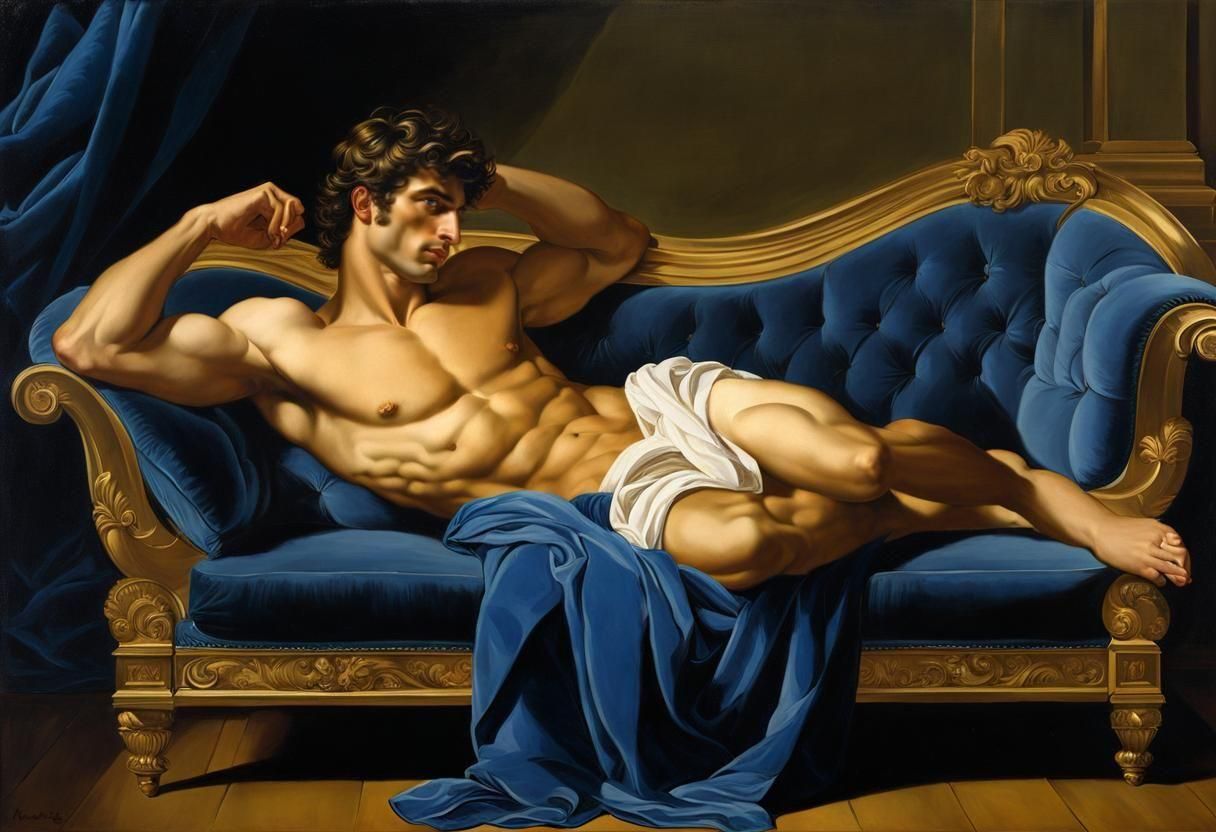 Neoclassical Repose (after Anne-Louis Girodet)