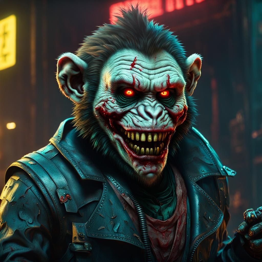Cyberpunk Zombie Monkey Clowns Feast