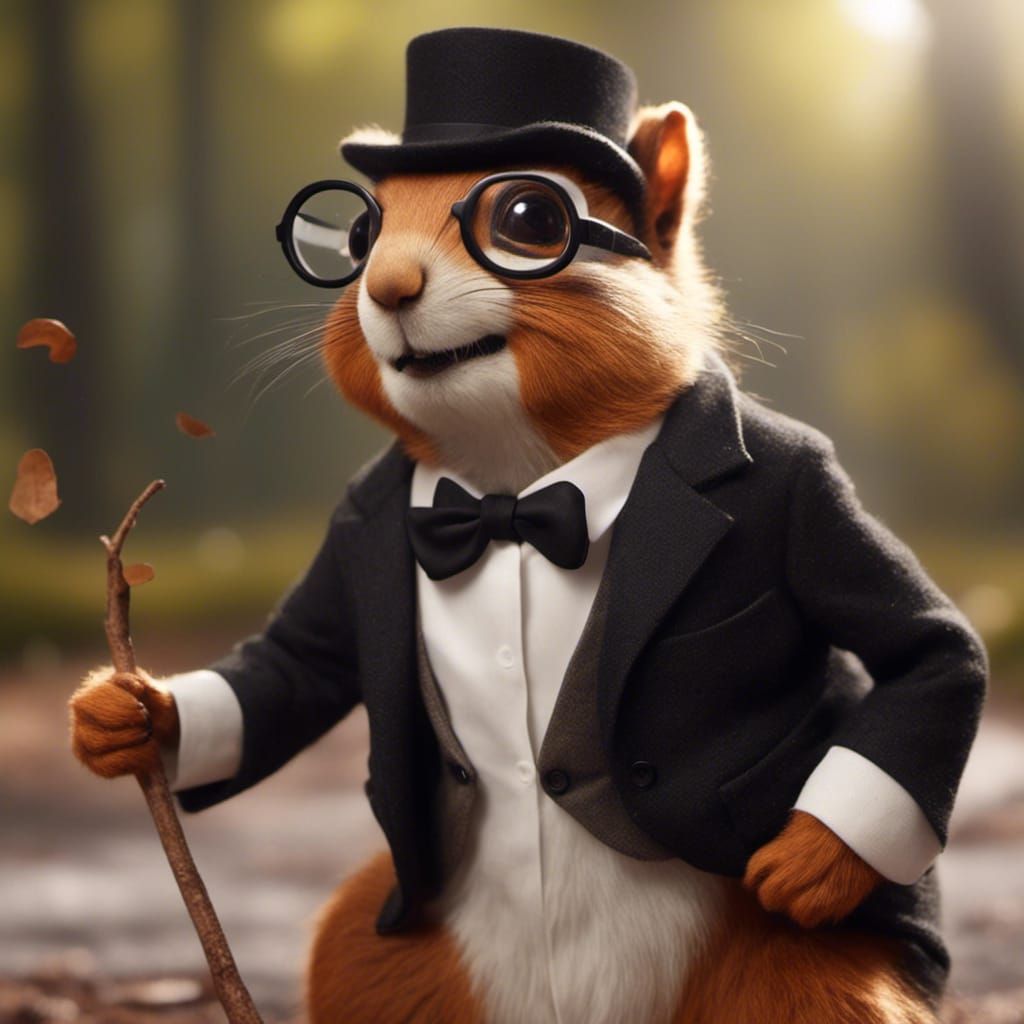 Rocky the Squirrel as Groucho Marx