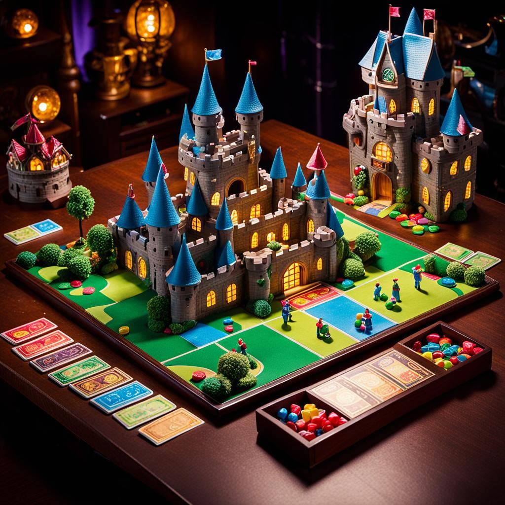 Fairytale Board Game Scene in 3D