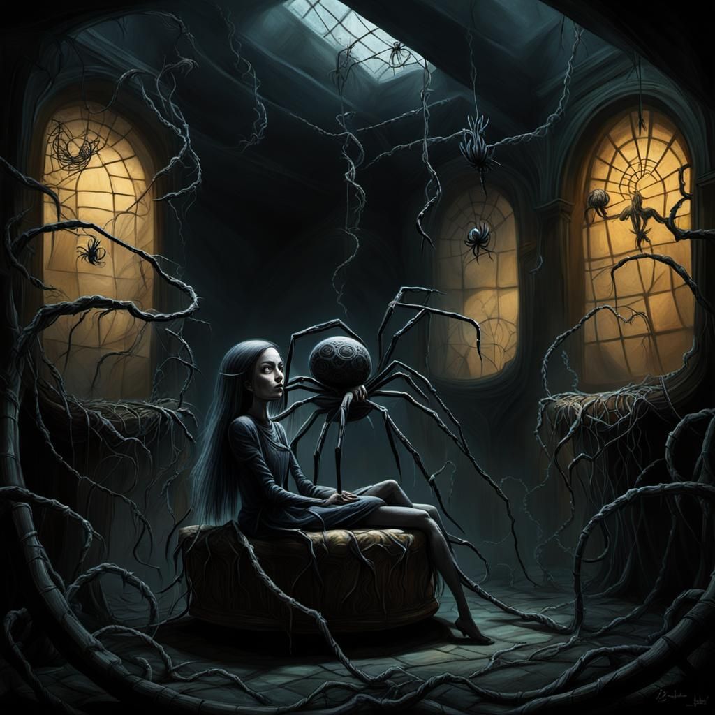 Dark Surrealism: Little Miss Muffet and the Spider