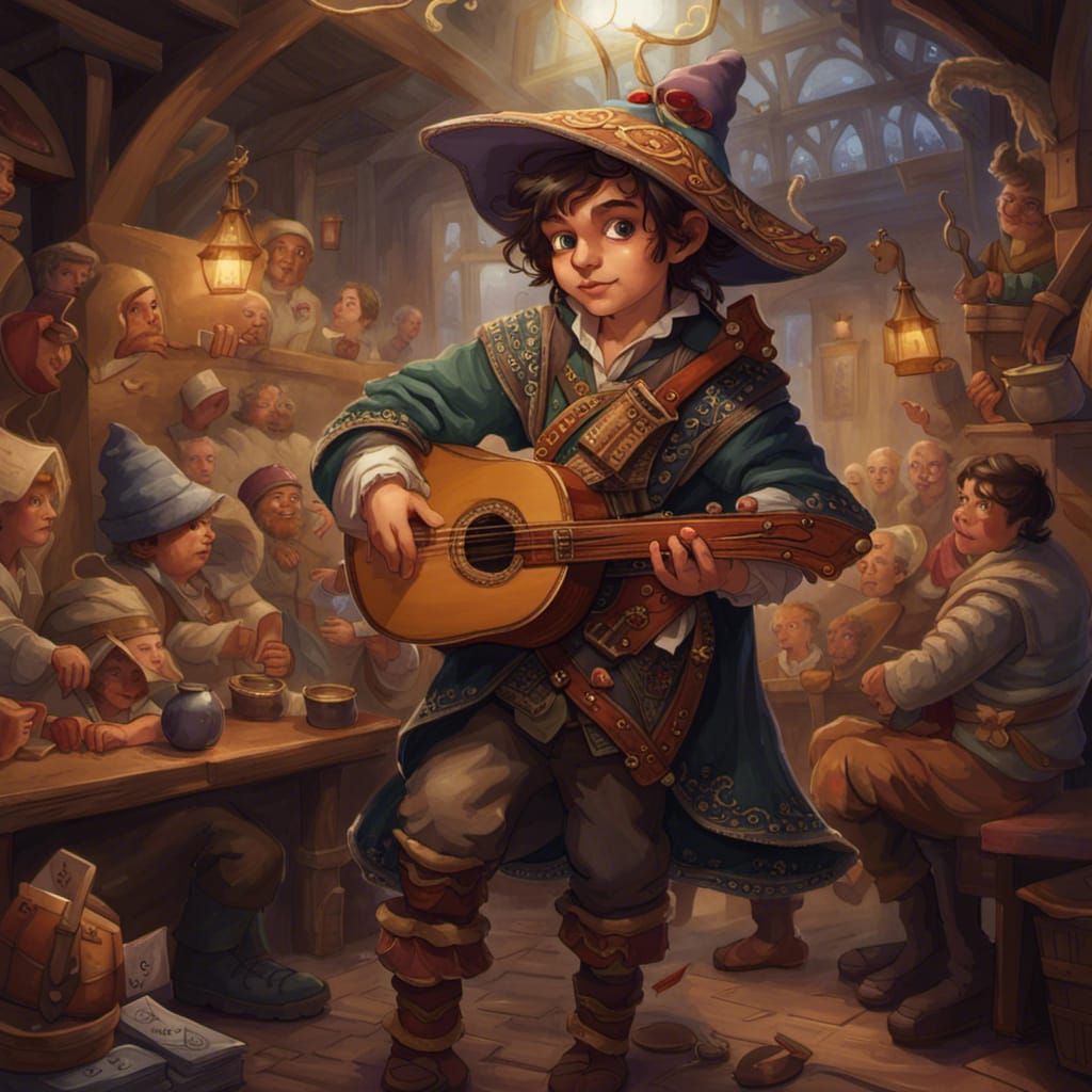 Halfling Bard's Magical Tavern Performance