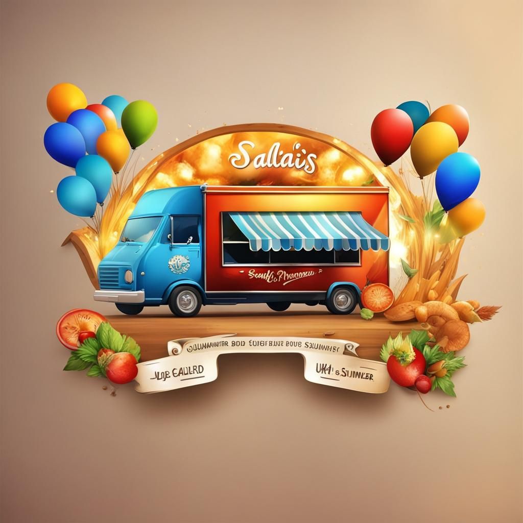 Professional Food Truck Logo Design for Summer Festival