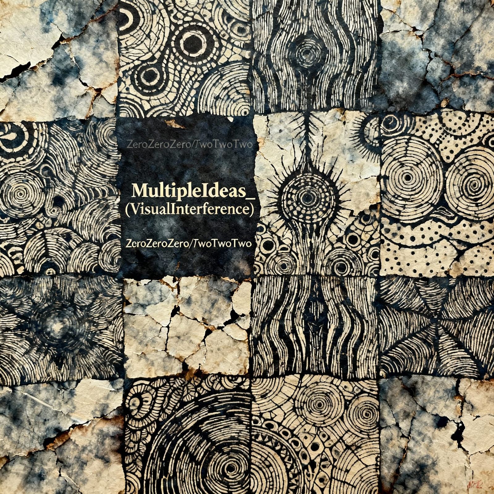 Eldritch Zentangle Art with Bohemian Patchwork Style