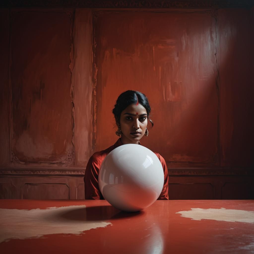 Surreal Portrait in Minimalist Style