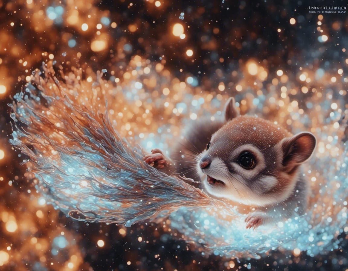 Adorable Flying Squirrel in Pastel Colors