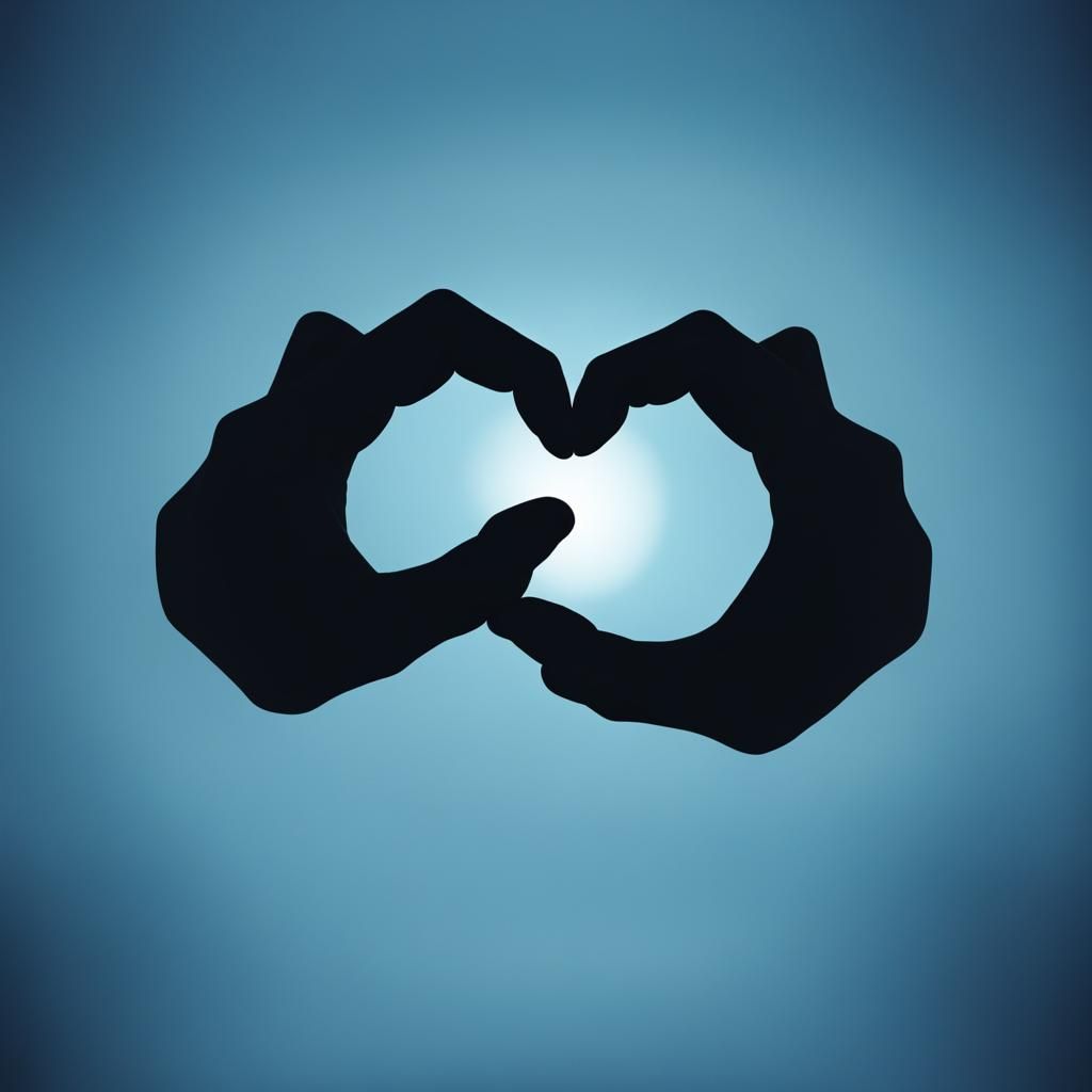 Supportive Hands Silhouette in Soft Focus