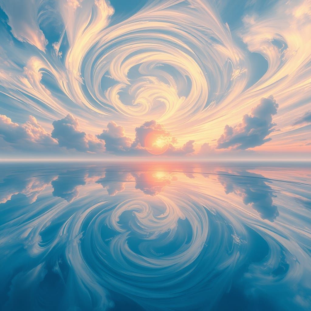 Ethereal Convergence of Heaven and Earth in Cosmic Reflectio...