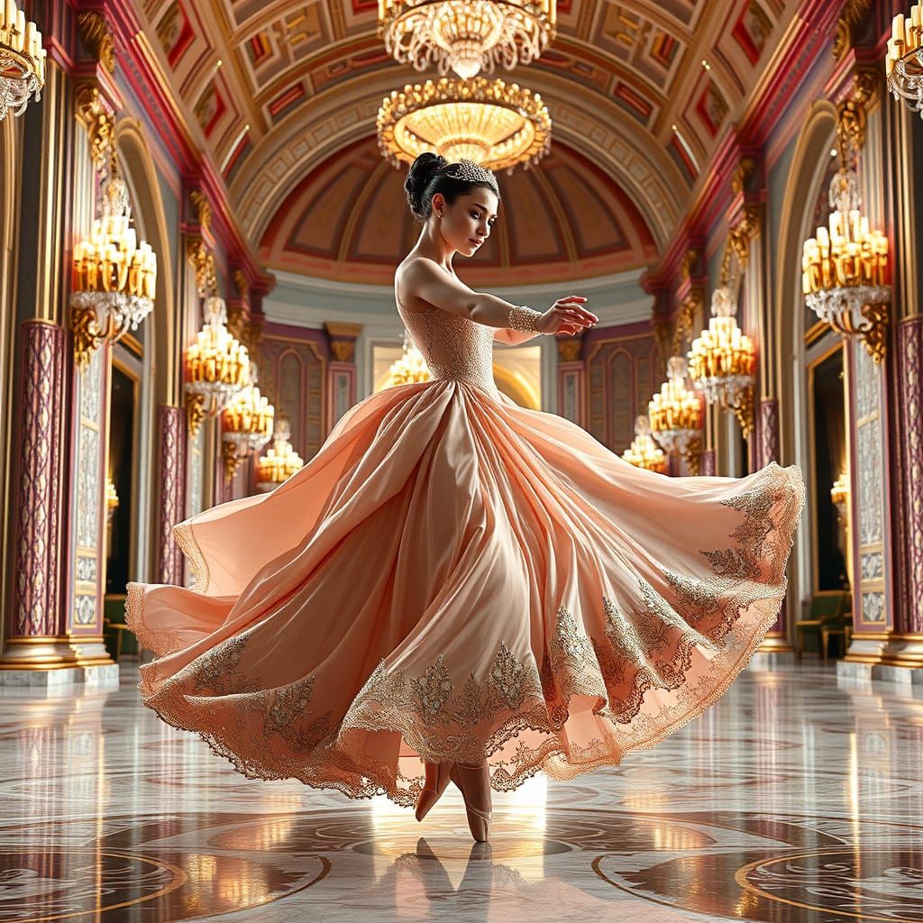 Muse Terpsicore in a Lavish Ballroom Dance