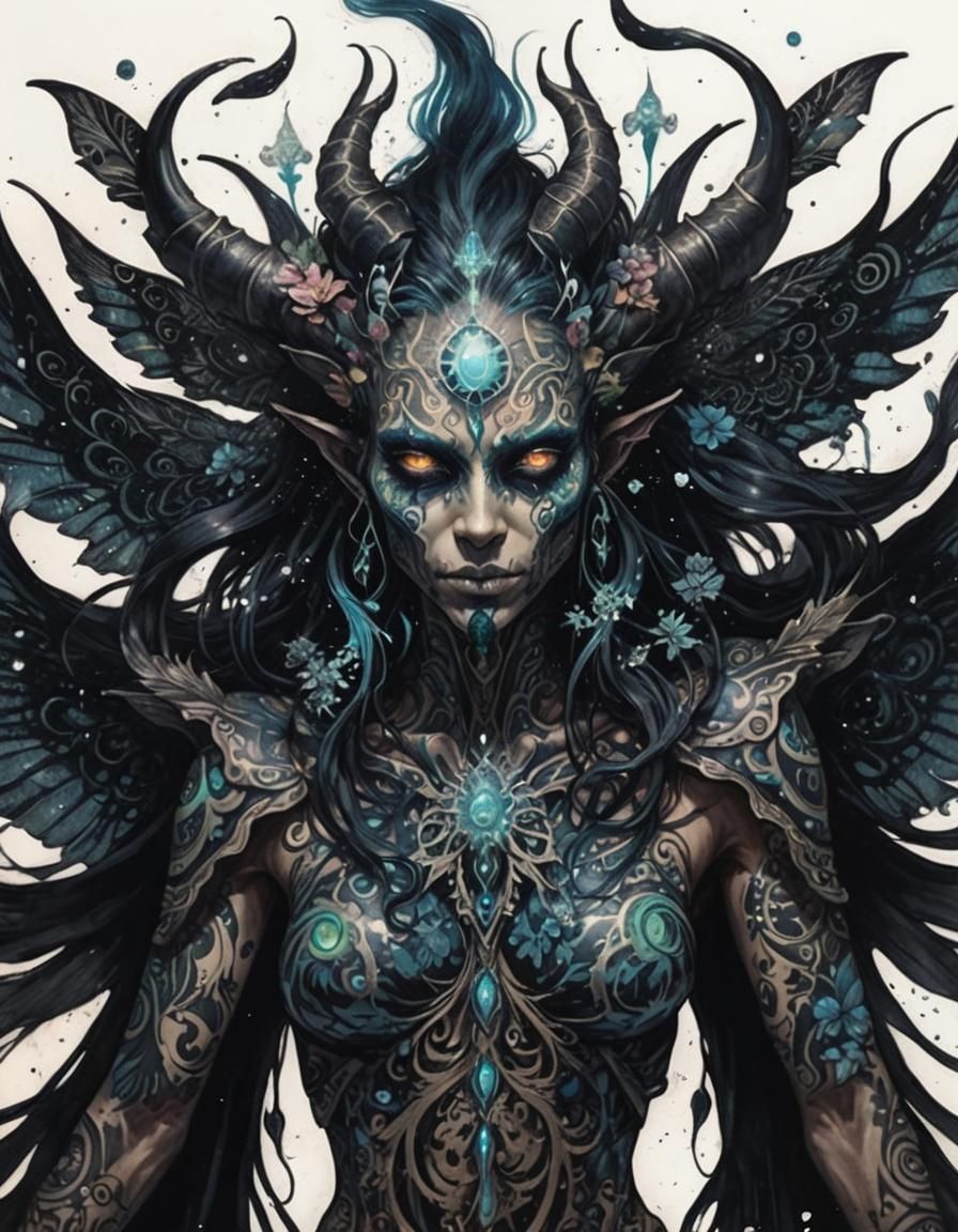 Surreal Boney Fairy Goddess Emerge from Dark Fantasy Tribes
