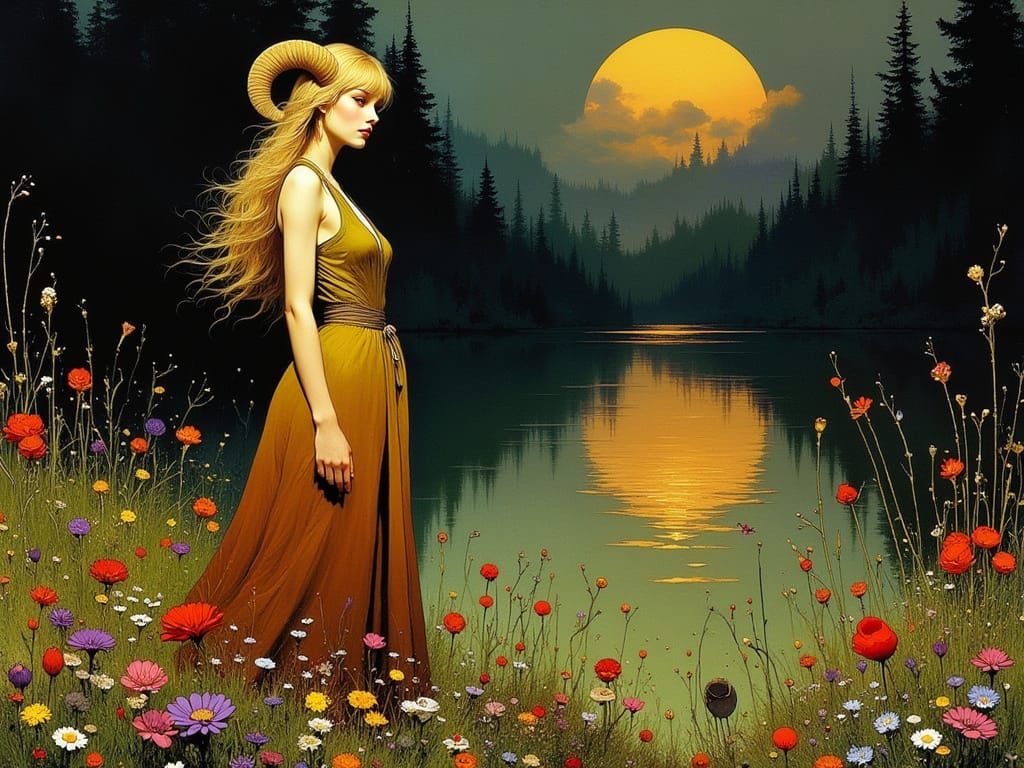 <lora:Limen:0.65> <lora:96 Tears Flux:0.45> the moon melts l...