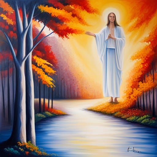Serene Spiritual Acrylic Painting
