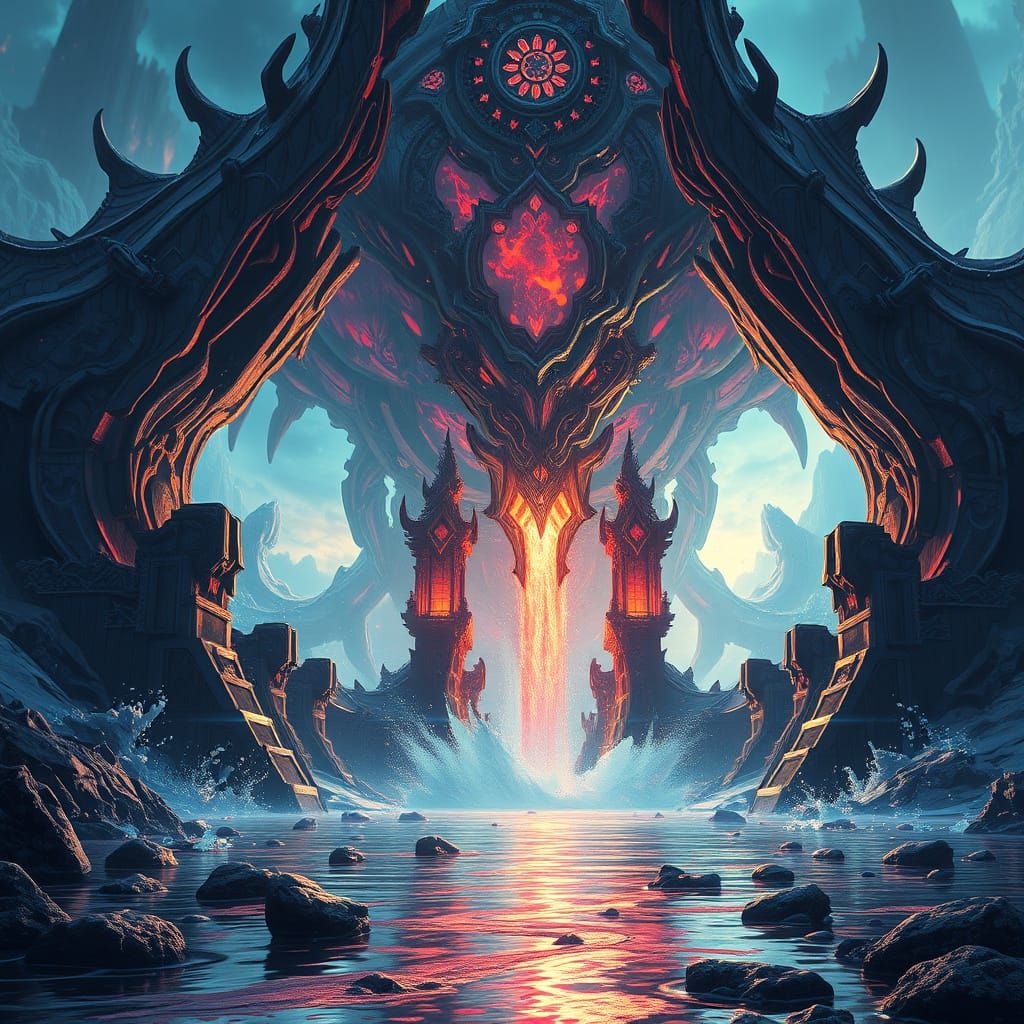 Fantastical Matte Painting in Deep Color, 8K