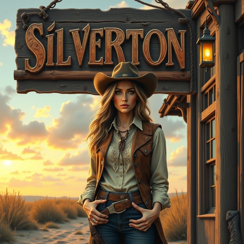A woman in western apparel cowgirl<lora:ExceptionalDetail:1....