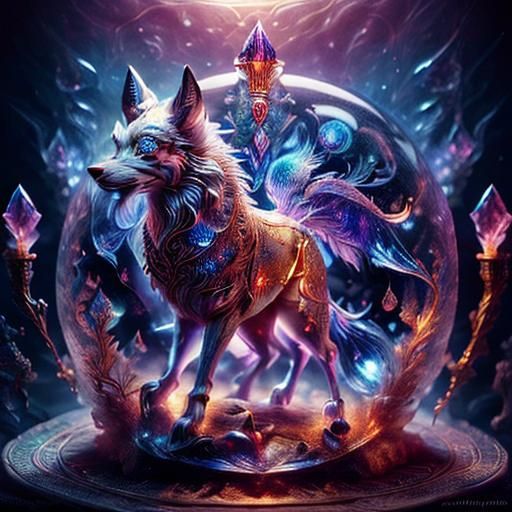 Mystical Wizard in Library, Digital Fantasy Art