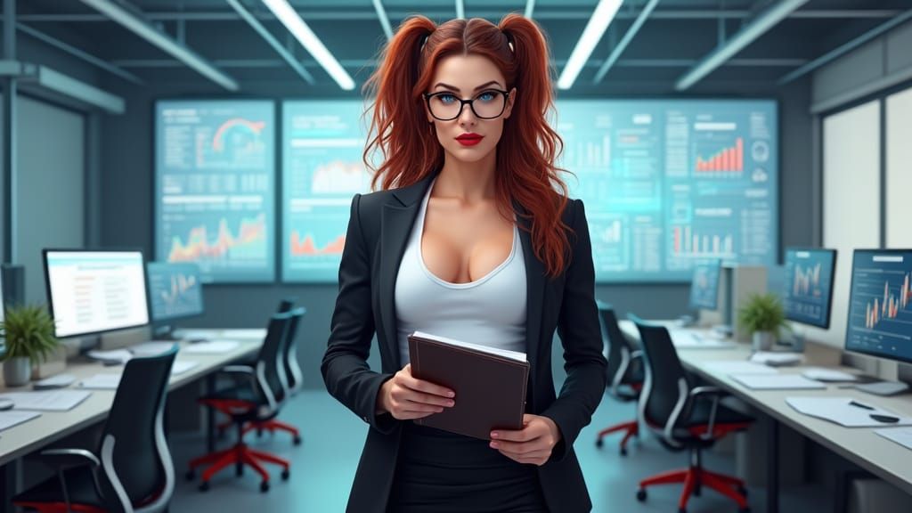 Vibrant Fitness Icon in Modern QMS Office