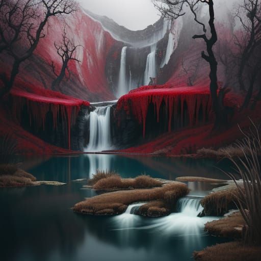 Punk Woman in Surreal Dali Landscape