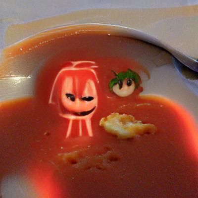 Haunted Tomato Soup Generated by AI