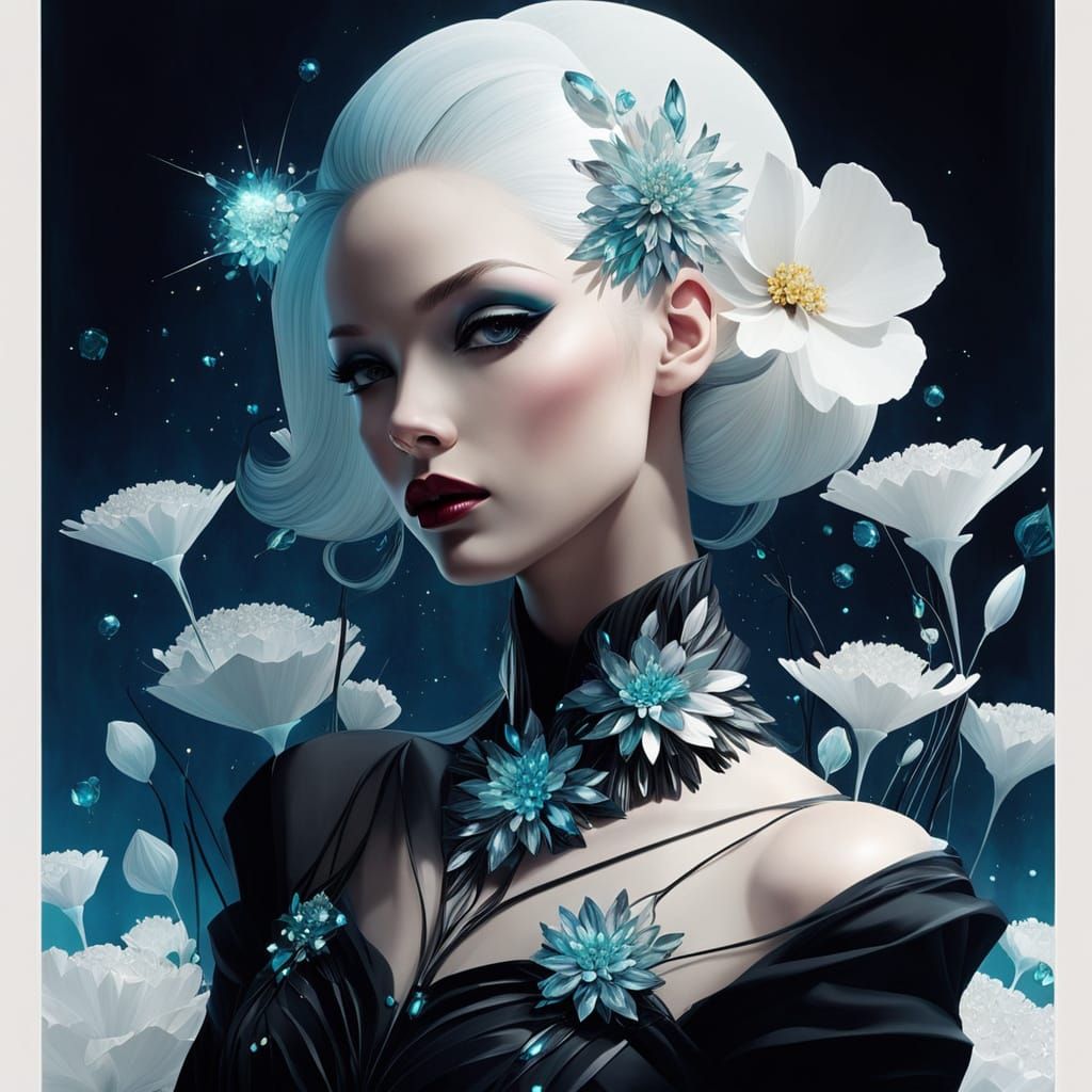 Retro Futuristic Crystal Art