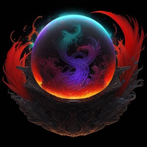 Surreal Electric Calla Lily in Gaudi-Inspired Black Light Ar...