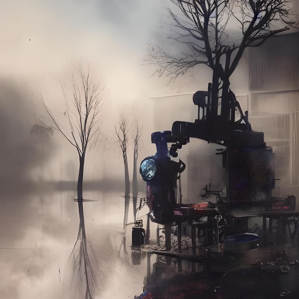 Michael Jackson Newspaper Collage in Post-Apocalyptic Settin...