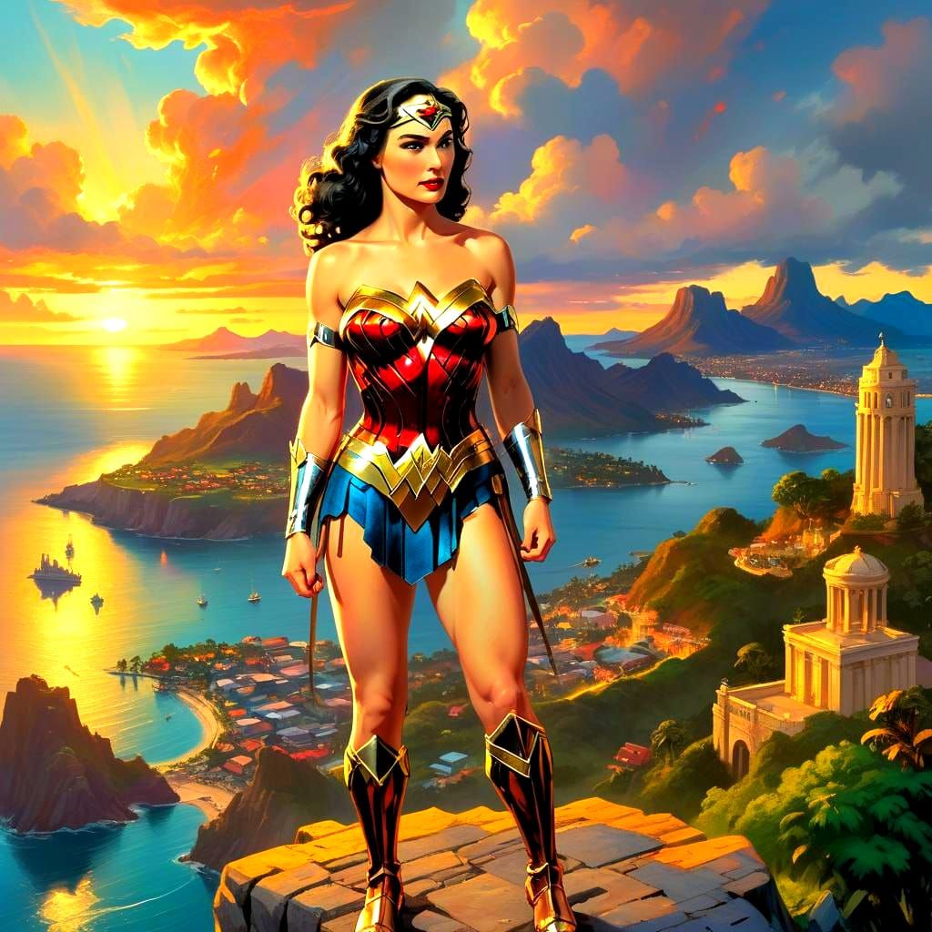 Wonder Woman Golden Age Comic Book Art