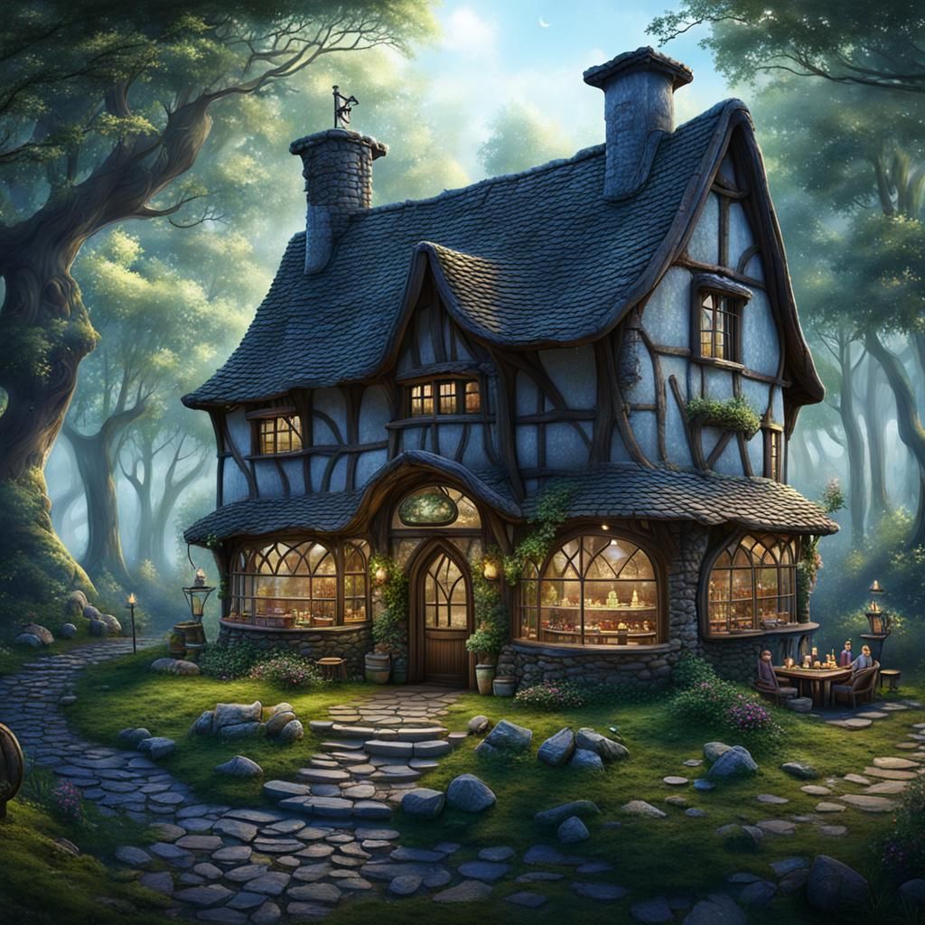 Enchanting Forest Cake Shop at Woodland Crossroads