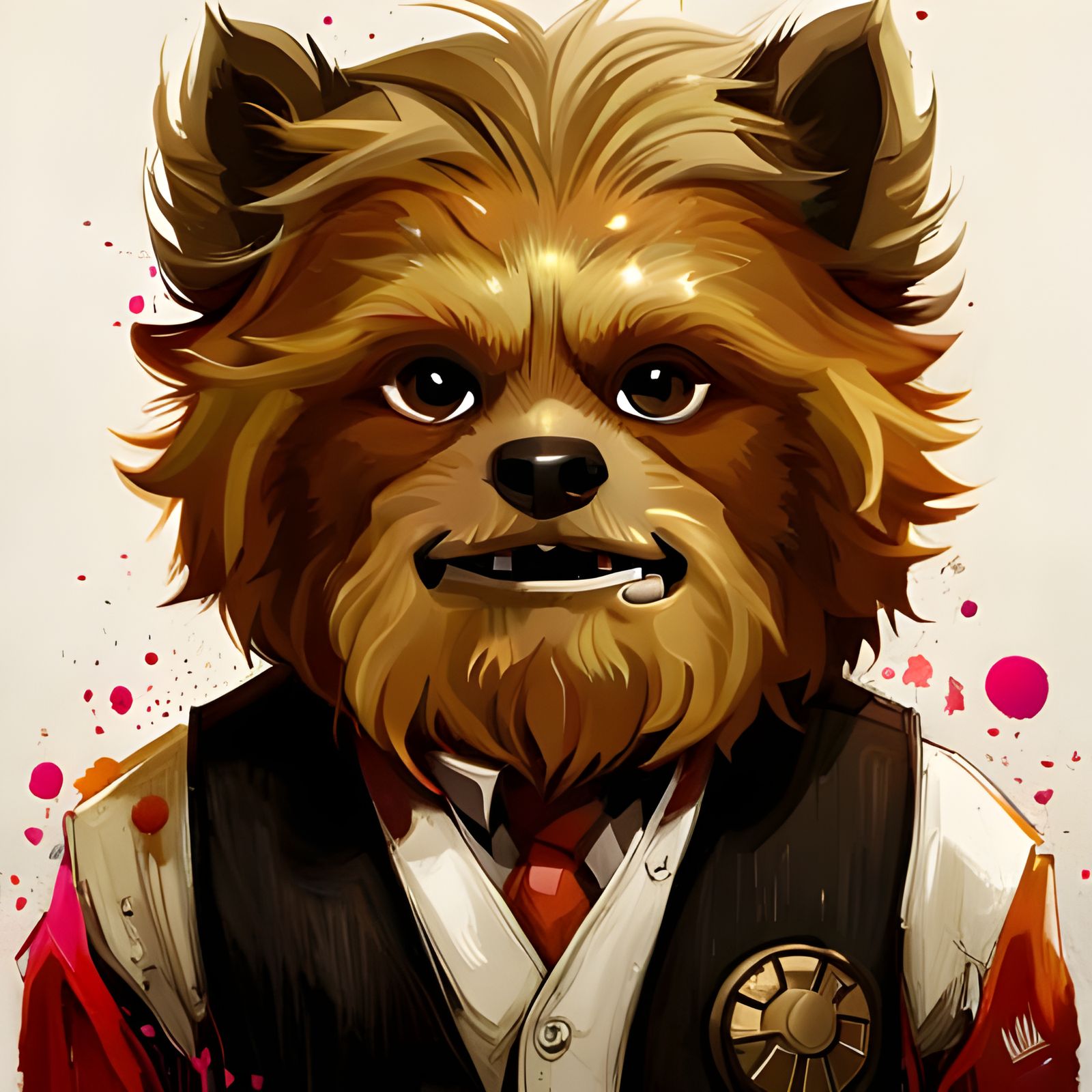 Furry Chewbacca Portrait in Hyperrealistic Style