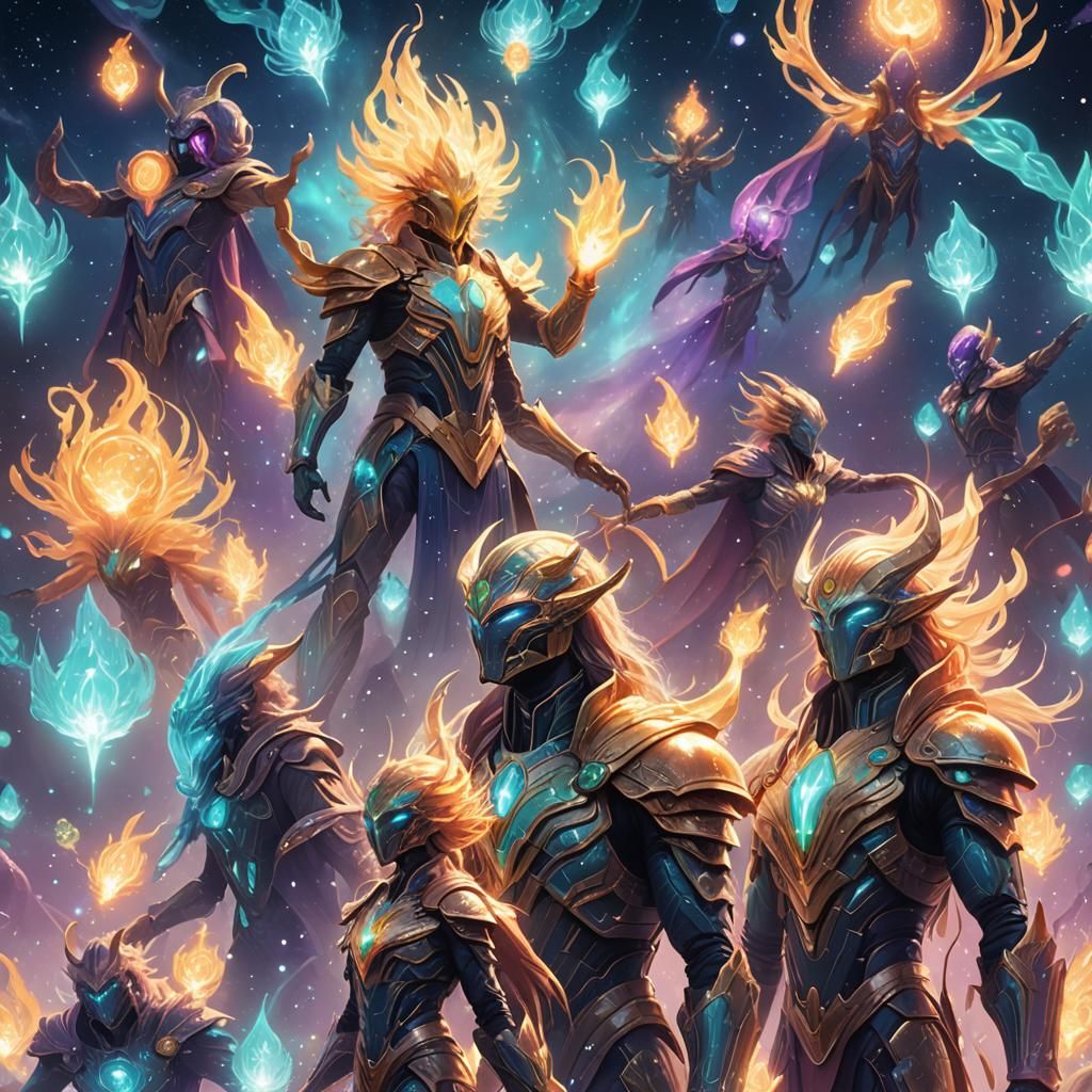 Legion of Luminescent Beings Protecting Cosmic Balance