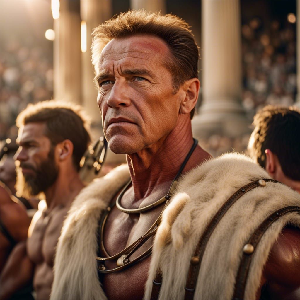 Arnold Schwarzenegger as Roman Gladiator in 4K