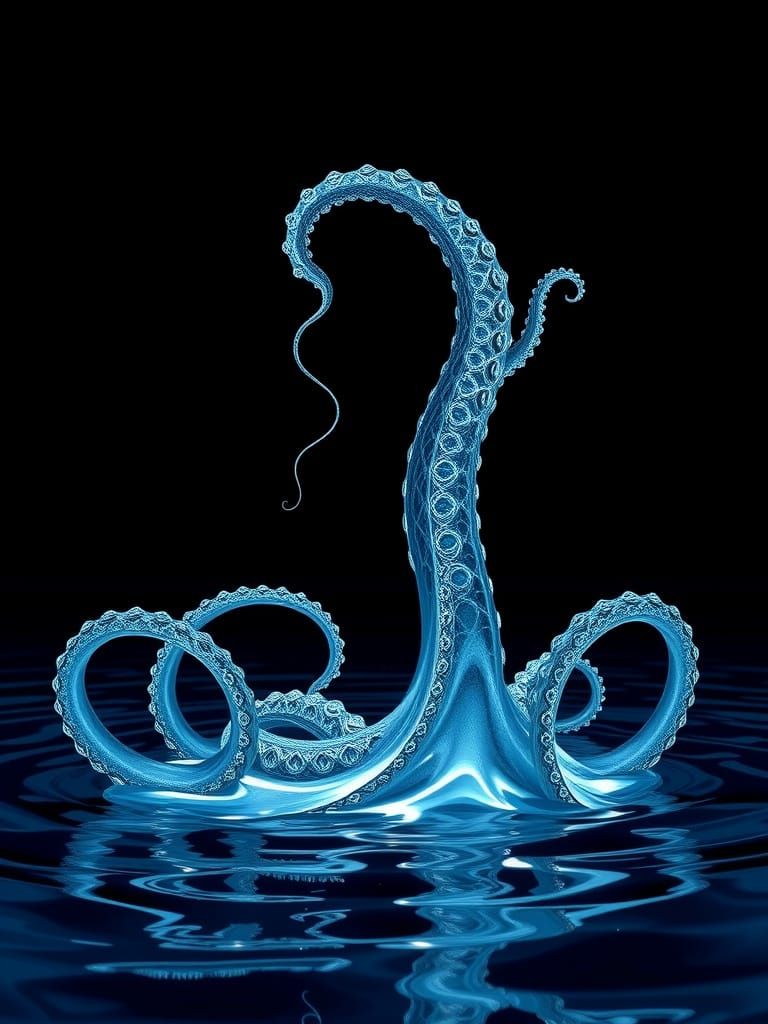 Cosmic Horror Tendril Emerges from the Depths in Dark, Dream...