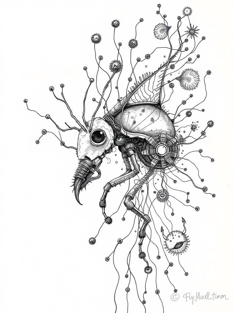 Abstract Pen and Ink: Tech Meets Biology