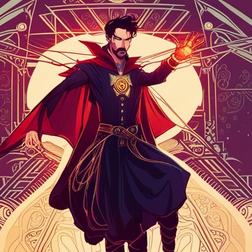 Steampunk Doctor Strange Digital Painting