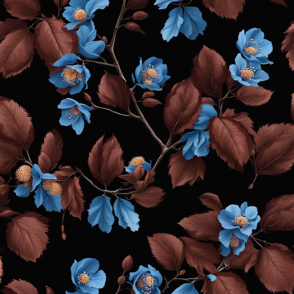 Brown and Blue Beeches in Bloom