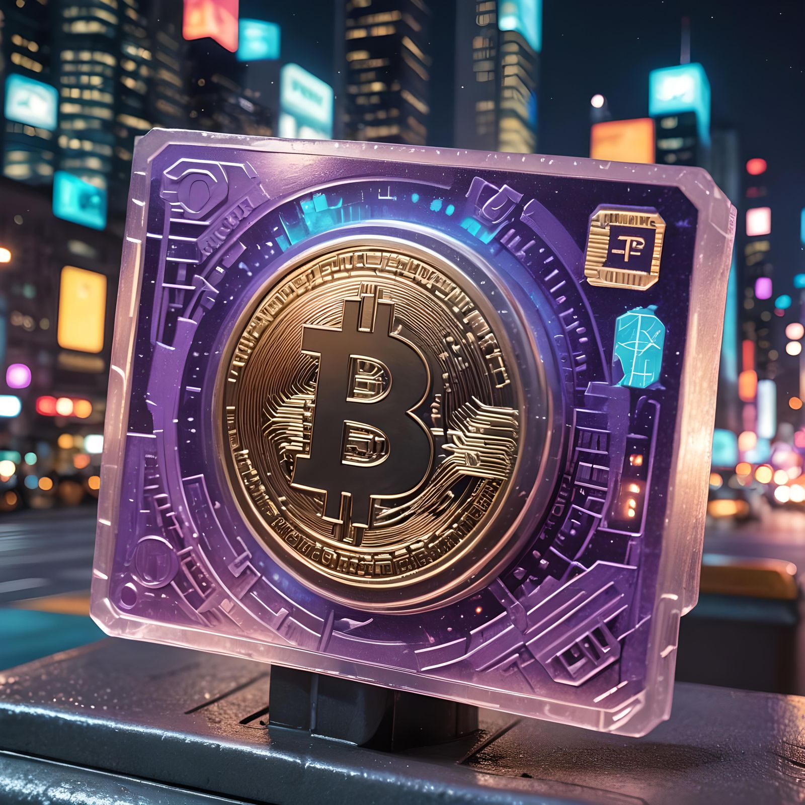 Cryptocurrency Postage Stamp Design