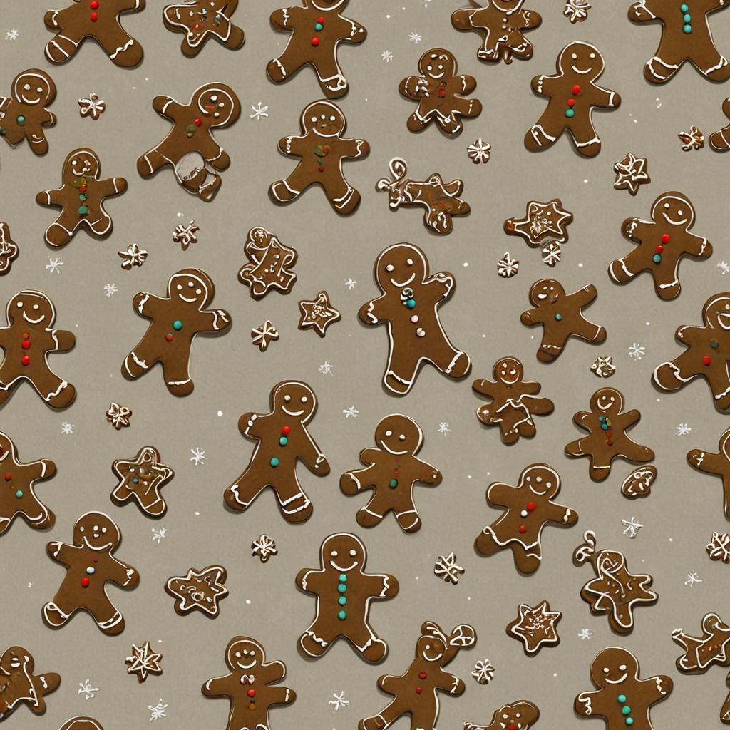 Gingerbread Man Running: AI Generated Image