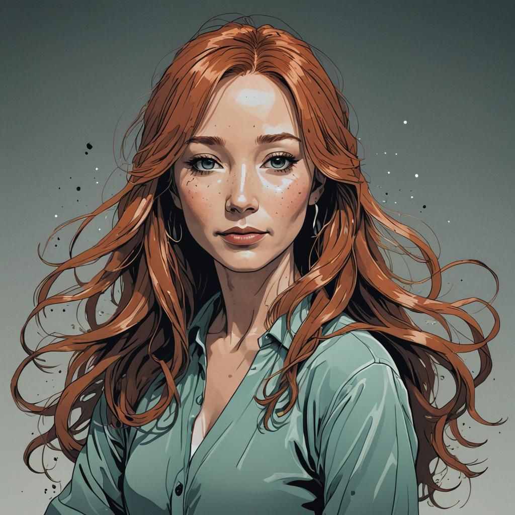 Anime Portrait in Studio Trigger Style