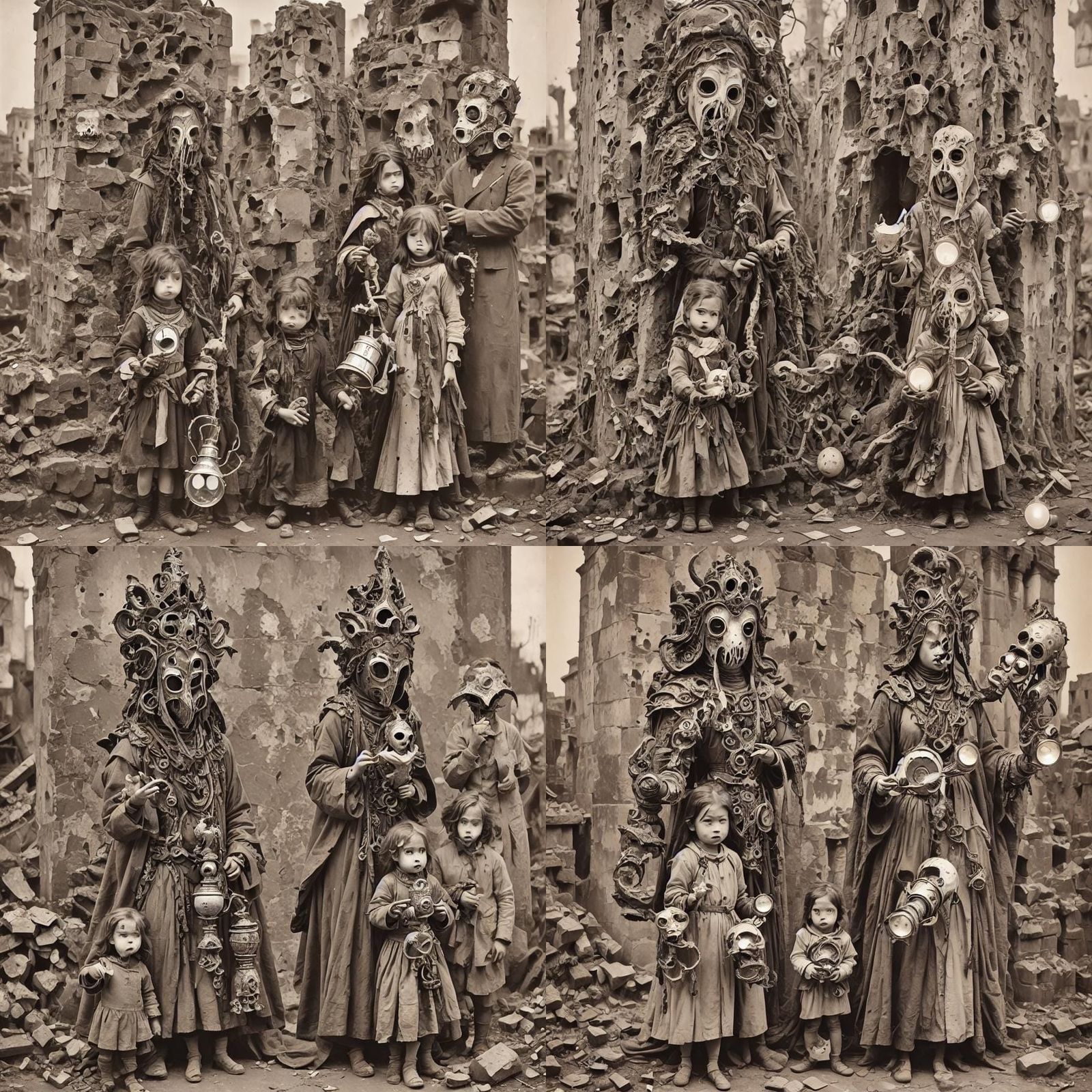 Ancient Storm God Chastized by Child and Courtesan