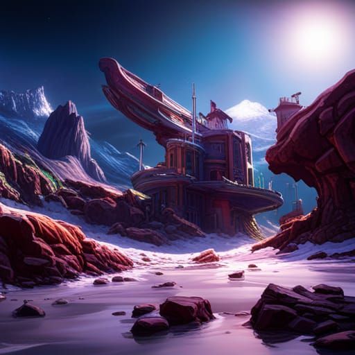 Cassettepunk Universe: Detailed Matte Painting in 8K